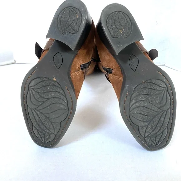 Bøc Dakota brown distressed strap suede tall riding boot Sz 8 - Picture 7 of 12